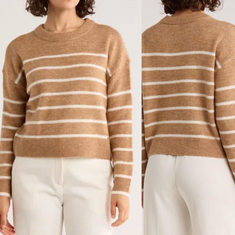 Jason Wu Tan and White Striped Sweater